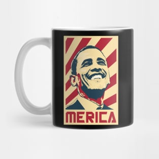 Barack Obama Merica Retro Propaganda Mug